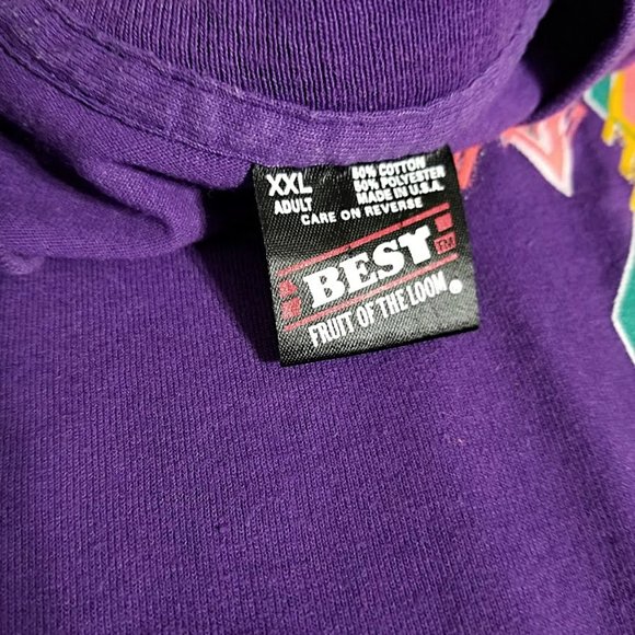 Vintage 90s Fitness Bodybuilding Workout Tee Shirt 2XL POWER TRAIN T-Shirt - Picture 2 of 6